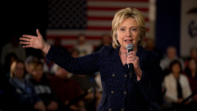 Hillary Clinton speaks at a rally on Jan. 11, 2016, in Waterloo, Iowa.
