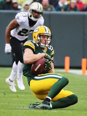 Green Bay Packers wide receiver Jordy Nelson (87) catches