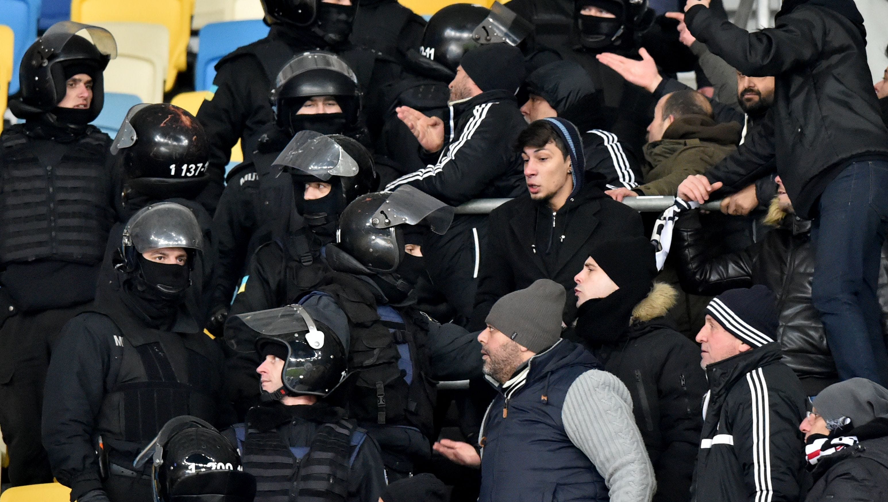 Ukrainian Police Say 10 Injured In Champions League Violence