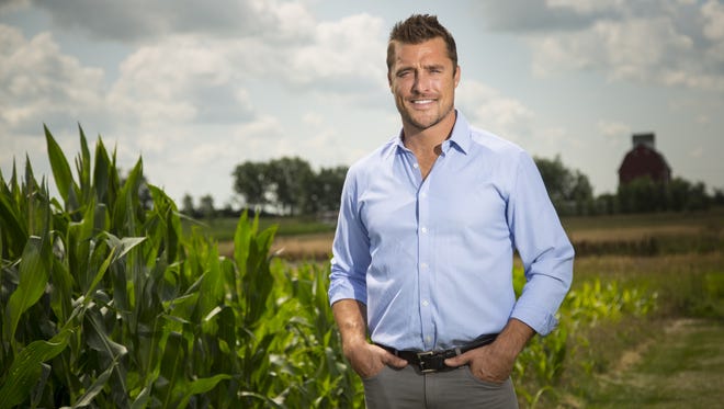 Chris Soules, a recent contestant on The Bachelorette stands for a portrait on a farm near Alden Thursday, July 17, 2014.