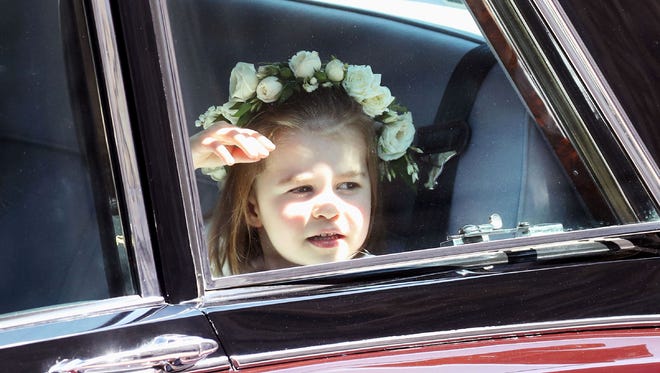 Princess Charlotte, Prince Harry's niece, was part of the bridesmaid group.