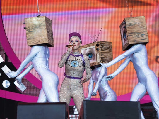 Katy Perry performs on day 3 of the Glastonbury Festival