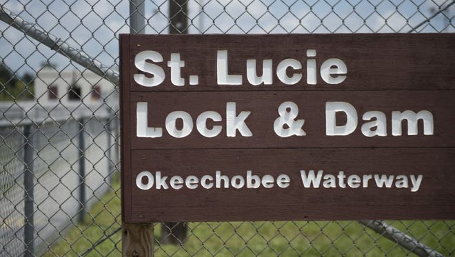 The St. Lucie Lock and Dam is being flooded with water being released from Lake Okeechobee into the C-44 Canal on June 16, 2016.