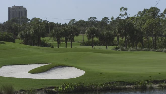 A view of the eighteen hole green at a community inside Pelican Landing.