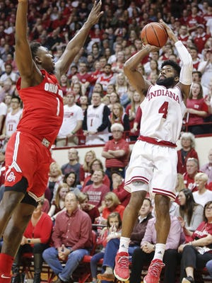 Hoosiers guard Robert Johnson will finish his career top-25 all-time at IU in scoring