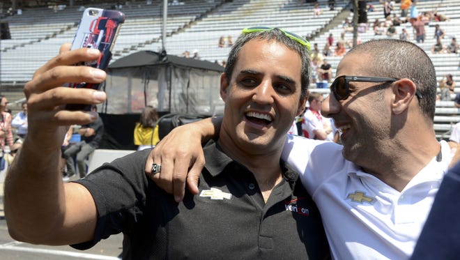 Juan Pablo Montoya (left) and Tony Kanaan are now part of IndyCar's 40-something crowd.