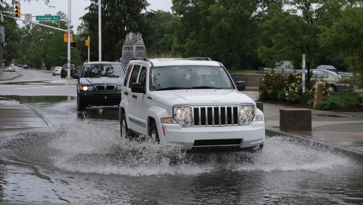 Heavy rainfall in Indianapolis area