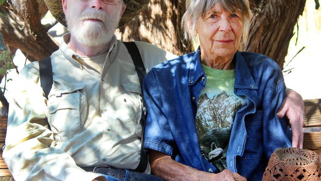 Tom and Cec Sanders spend a rare moment of quiet at their Wet Mountain Wildlife Rehab in Wetmore. The retired Pueblo teachers have been rescuing wildlife and returning the animals to nature for more than 35 years.