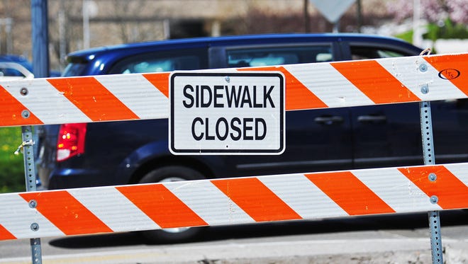 Work has temporarily come to a halt on the Stellar Streets project along East Main between First and Fifth streets.