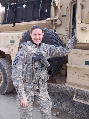 Army Capt. Marjorie Eastman in 2010 in eastern Afghanistan on her last deployment. Eastman was honorably discharged in 2012.