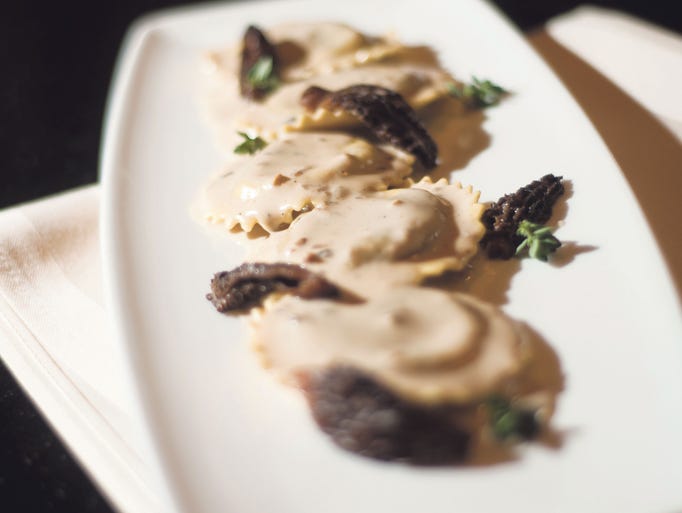 Mushroom Raviolis at La Strada