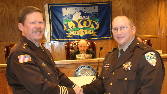 Lyon County Sheriff Allen Veil (left) is pictured with Field Services Division captain, his younger brother Bryan Veil.