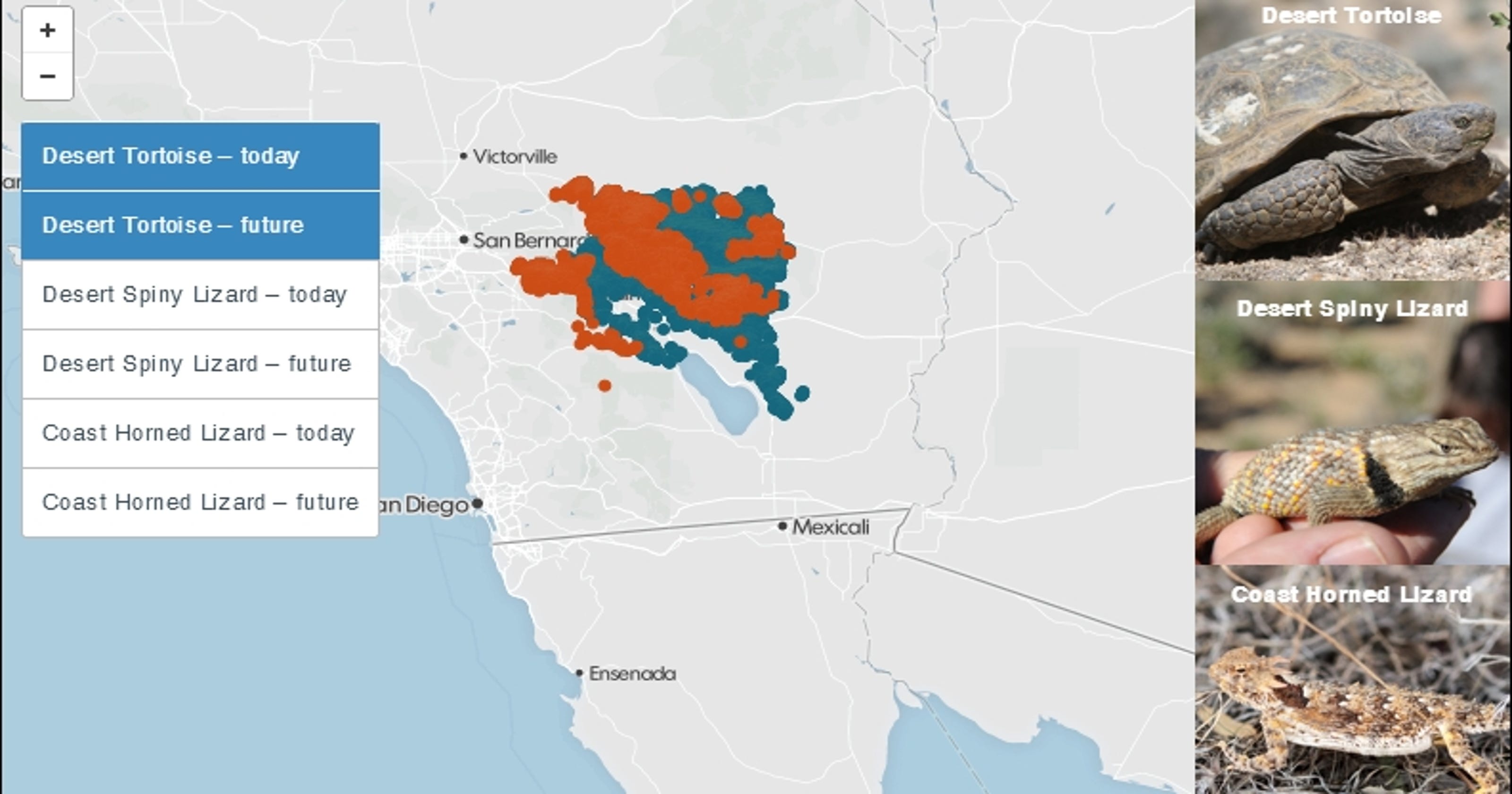 Map: Animal habitat loss expected due to climate change