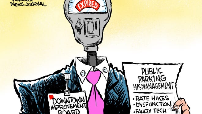 Marlette cartoon: Parking: The DIB's downtown debacle!