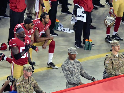 San Francisco 49ers quarterback Colin Kaepernick and