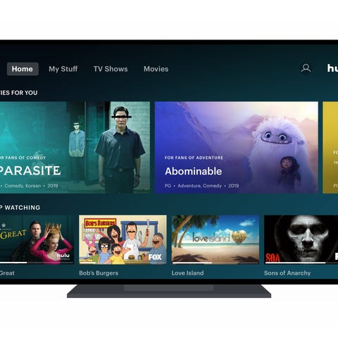 The Hulu menu interface