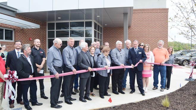 Officials cut the ribbon Friday to dedicate the opening of the Industrial Technology Center facility at North Central Texas College-Bowie. The 8,700-square foot facility cost $3 million, mostly raised by community donations and 4B sales tax.