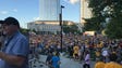 Predators fans fill the Music City Walk of Fame Park