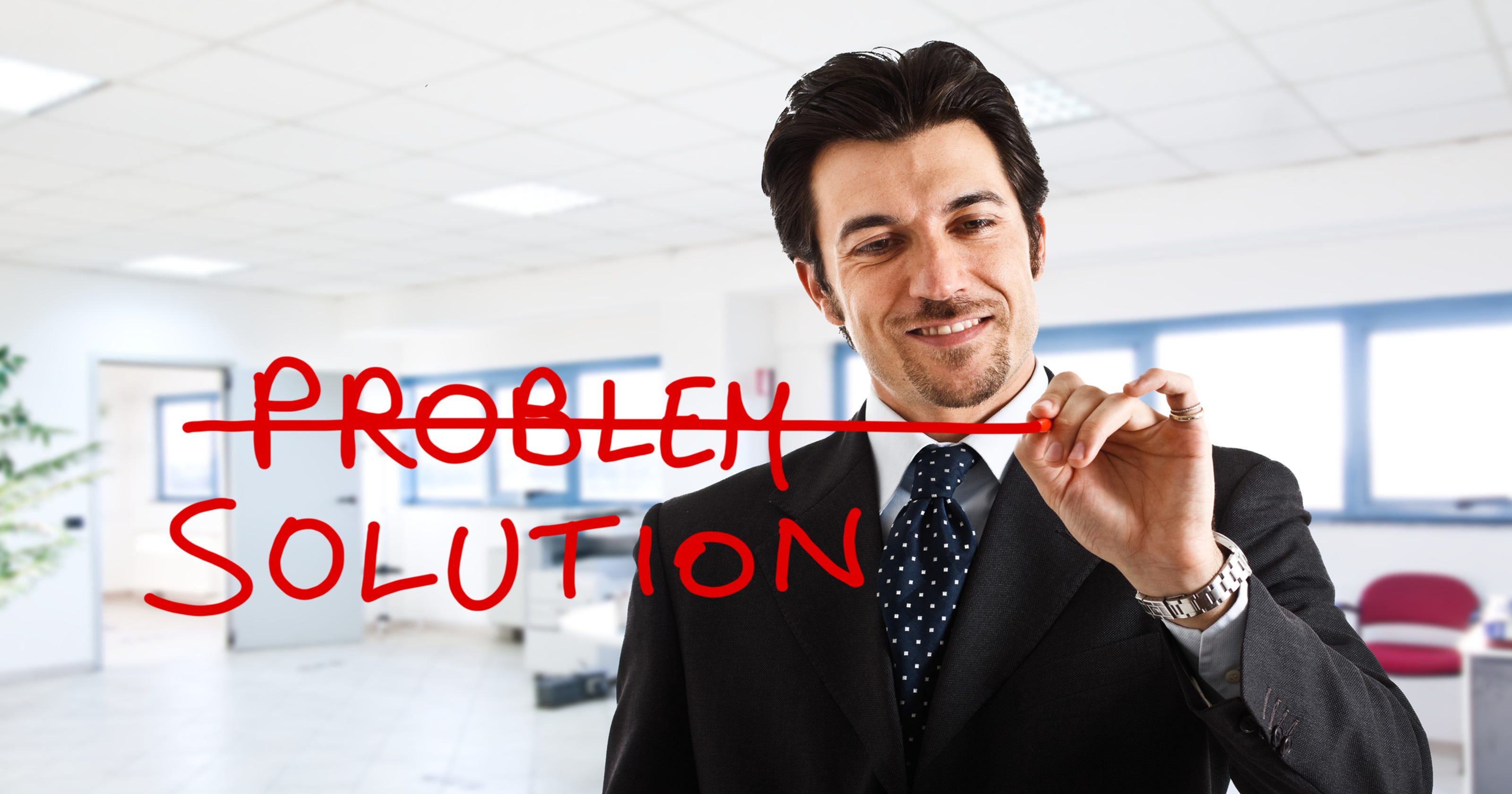 Solve a problem, create a happy customer