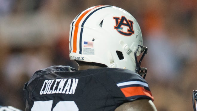 Auburn left tackle Shon Coleman is projected to be one of the top five offensive tackles in the 2016 draft.