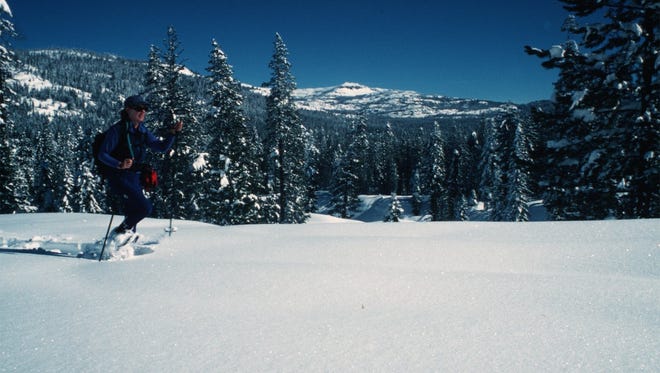 The Castle Peak area where, just west near Frog Lakes, 43-year-old North Tahoe Fire facilities coordinator Tim Schrader died in an avalanche on Saturday, March 20, 2021.