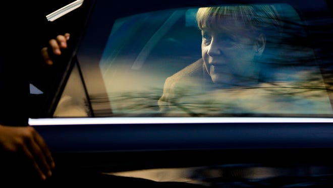 German Chancellor Angela Merkel in Berlin, Wednesday, Oct. 30, 2013.