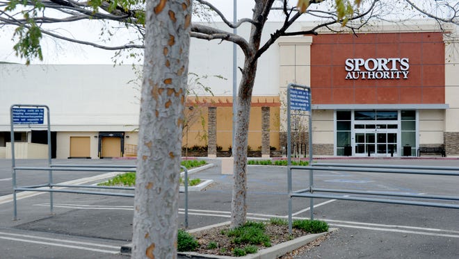 The old Sports Authority store at the Janss Marketplace in Thousand Oaks remains vacant, months after the national sporting goods chain closed all of its stores.