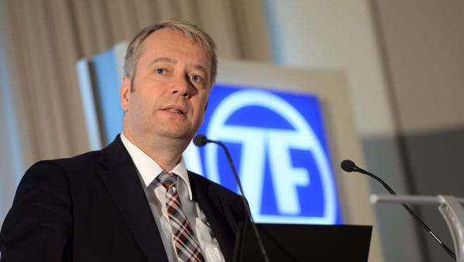 Chairman of ZF Friedrichshafen AG, Stefan Sommer, speaks during the company's year-end press conference in Stuttgart, Germany, 18 December 2014.