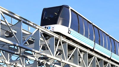 A train on the Bay Area Rapid Transit system.