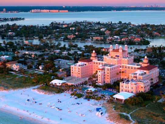 An aerial view of the Loews Don CeSar Hotel in St.