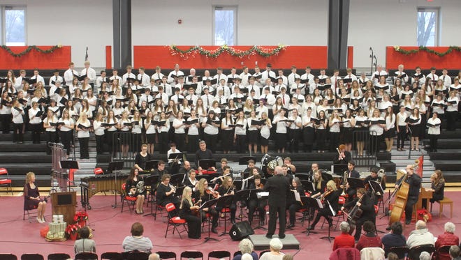 The Christmas in Williamsburg: A Grand Concert, will be presented Sunday, Dec. 10, at 3 p.m. at Williamsburg Junior-Senior High School. This is the choir performing at the 2016 concert.