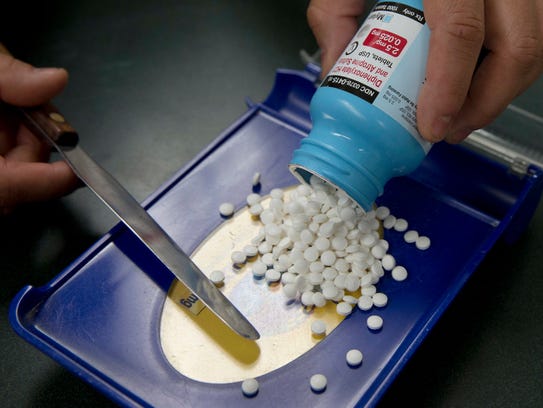 Filling a prescription, Sacramento, Calif., July 8,