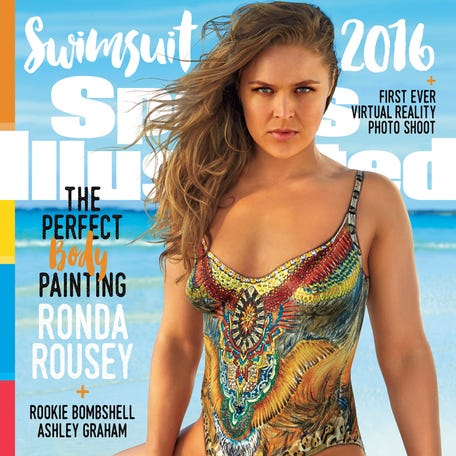 Ronda Rousey on the cover of the 2016 Sports Illustrated swimsuit edition
