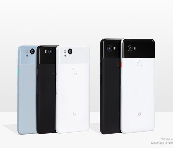 The Google Pixel 2 and the Google Pixel 2 XL