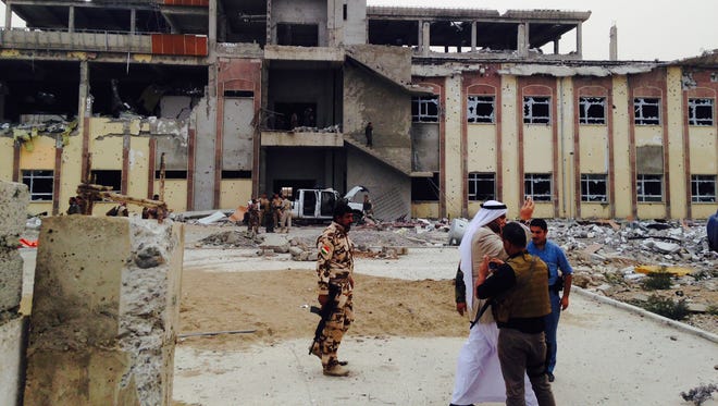Kurdish soldiers Kurds gained control of this hospital on Oct. 2, from Islamic State militants.