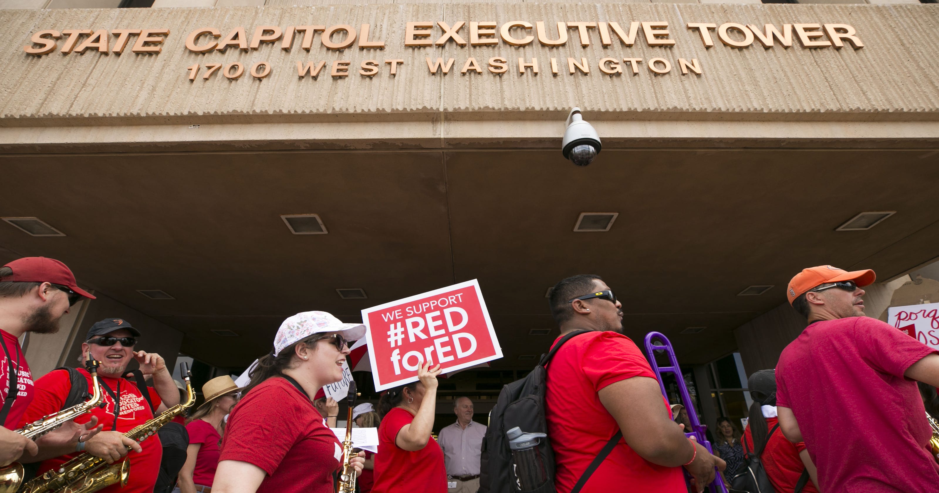 Arizona Teacher Strike Day 3 Of Redfored Walkout At State Capitol