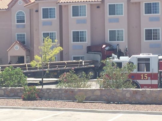 Police Semi Truck Runs Into Hotel Kills Man