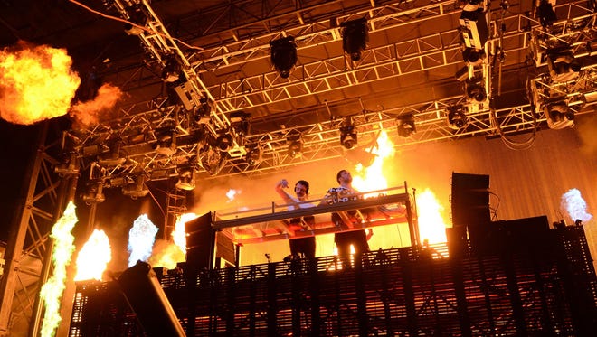Axwell and Ingrosso perform at The Governors Ball Music Festival at Randall's Island Park on Sunday, June 8, 2014 in New York. (Photo: Scott Roth/Invision/AP)