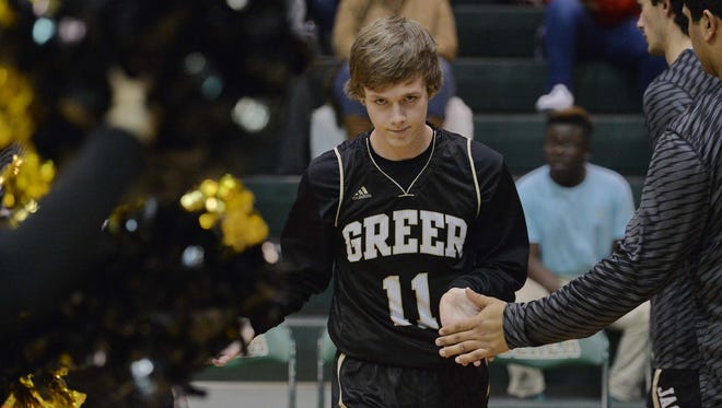 Nathan Moore was a starting guard and the second-leading scorer for the Greer High Yellow Jackets.