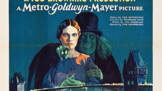 This undated photo shows the movie poster from the 1927 film "London after Midnight." The poster for the film starring Lon Chaney, has sold for $478,000, making it the most valuable movie poster ever sold at public auction.