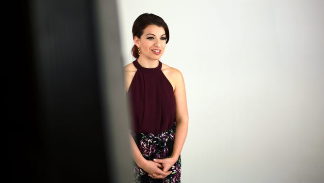 Anita Sarkeesian appears on the set of her new series 'Ordinary Women: Daring to Defy History.'