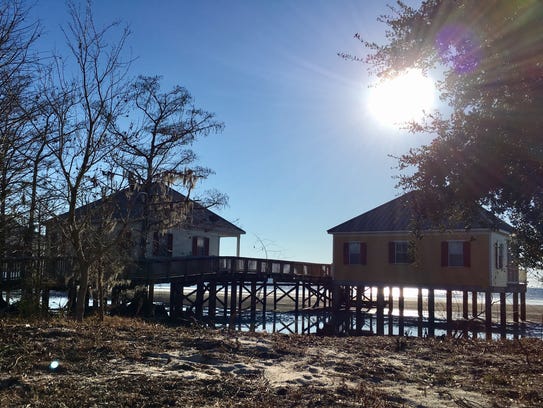 Cabins on Lake Pontchartrain are available for overnight stays at Fontainebleau State Park in Mandeville.