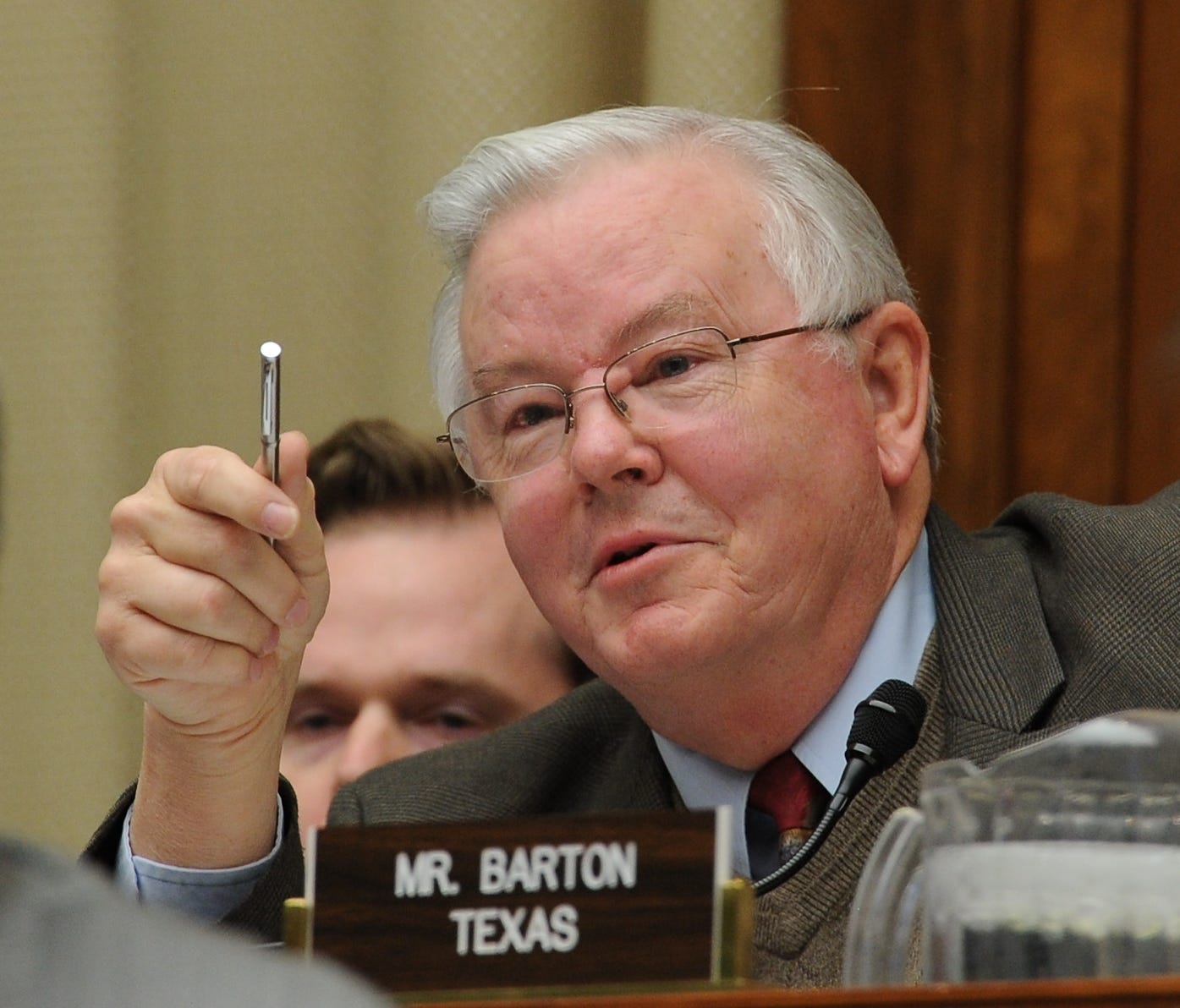 Rep. Joe Barton, R-Texas, is pictured questioning witnesses at an Energy and Commerce Committee.