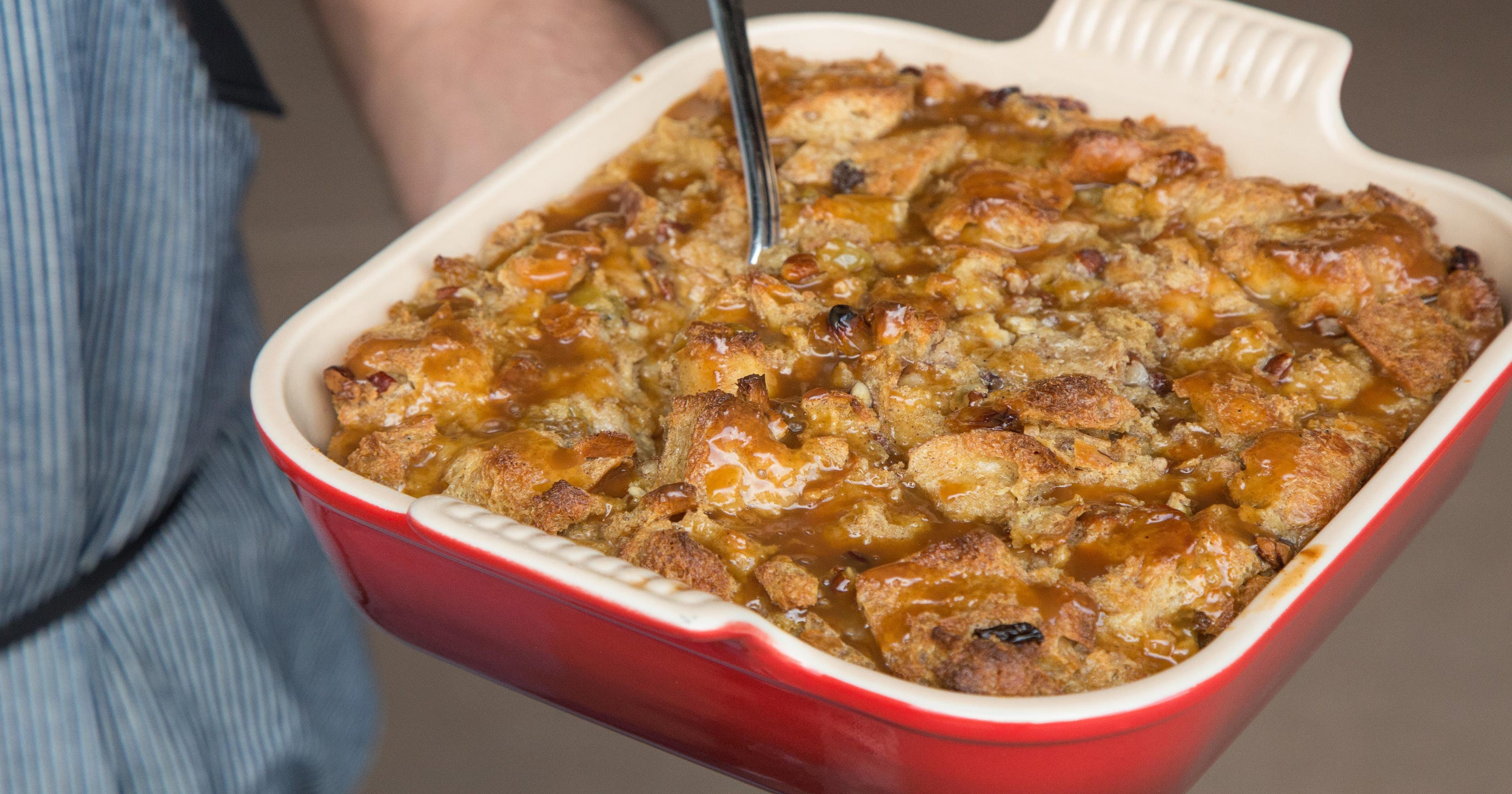 Recipe | Apple bourbon bread pudding