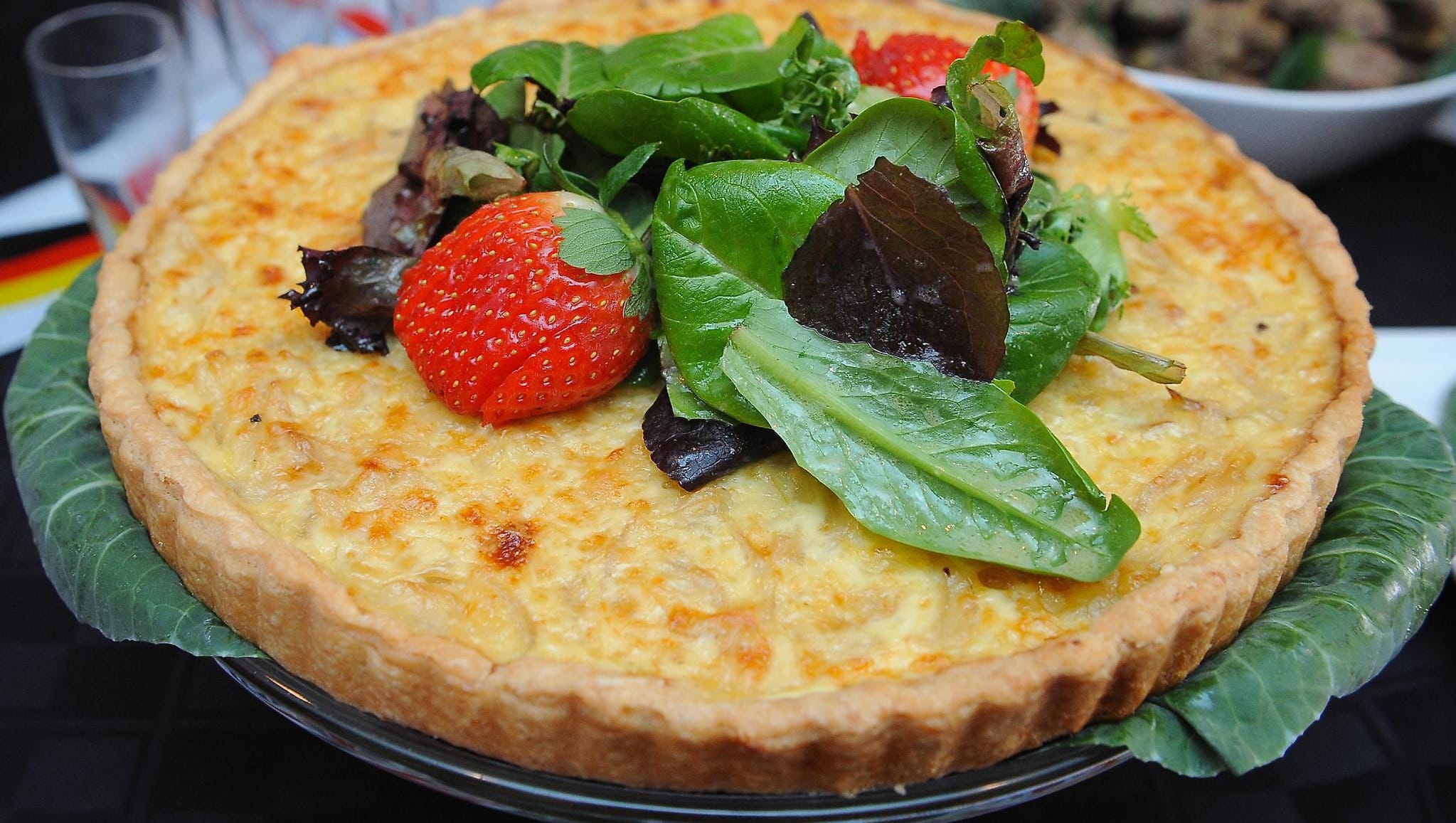 French Onion Tart with Greens
