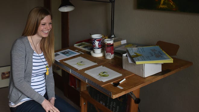 Author and Illustrator Elise Parsley in her studio at her home in Beresford on Wed., April 27, 2016.