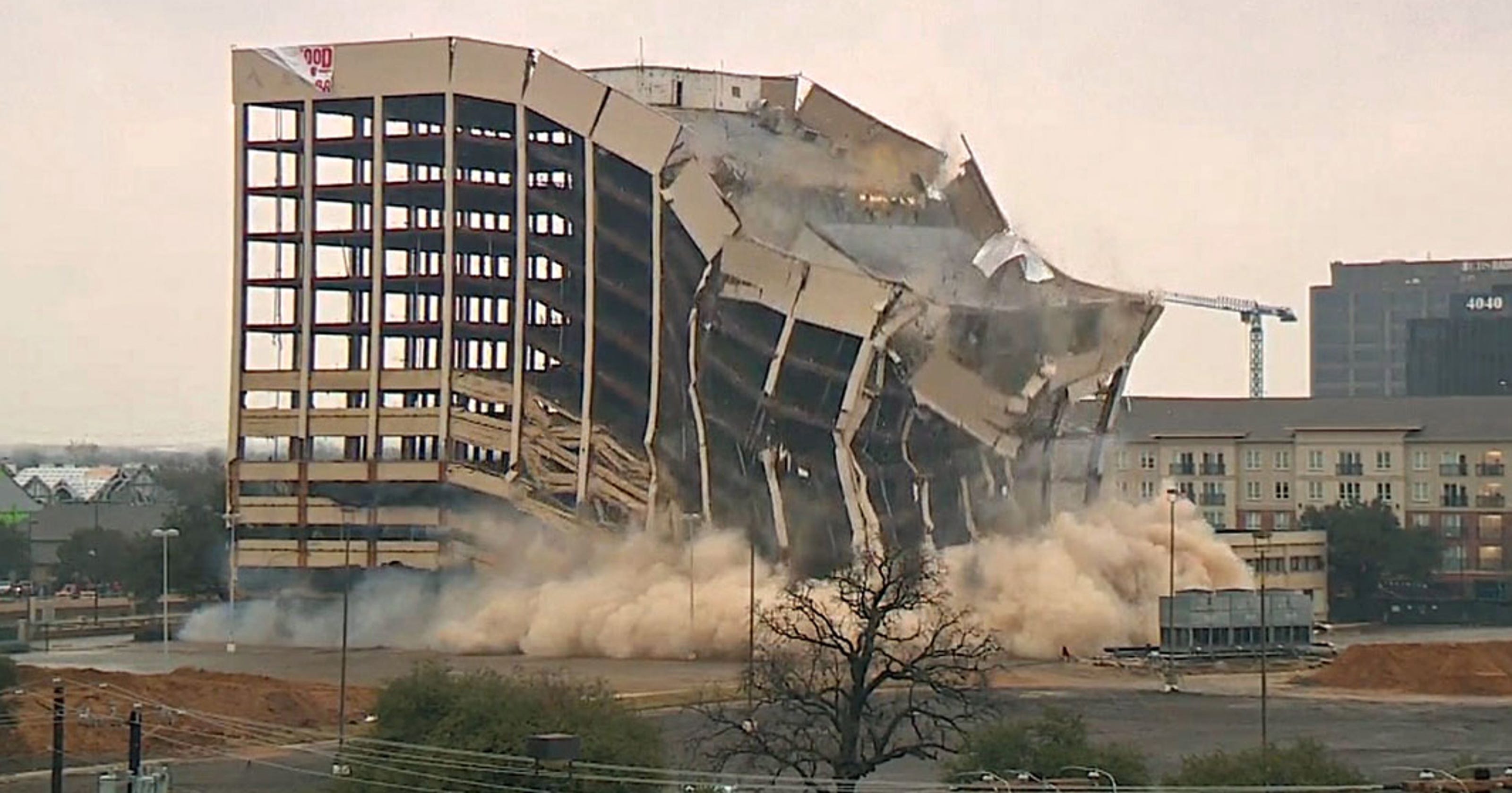 15-story Dallas office tower imploded