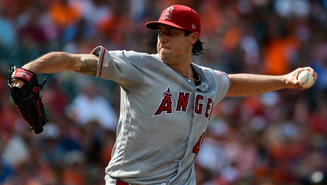 Los Angeles Angels starting pitcher Tyler Skaggs