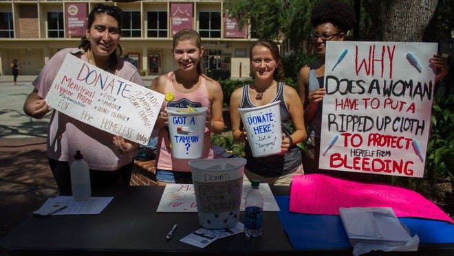 Alpha Phi Omega collects menstrual supplies for the homeless