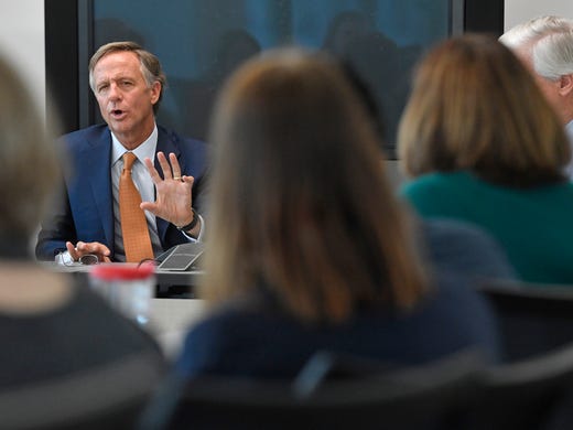 Gov. Bill Haslam asks questions of State employees